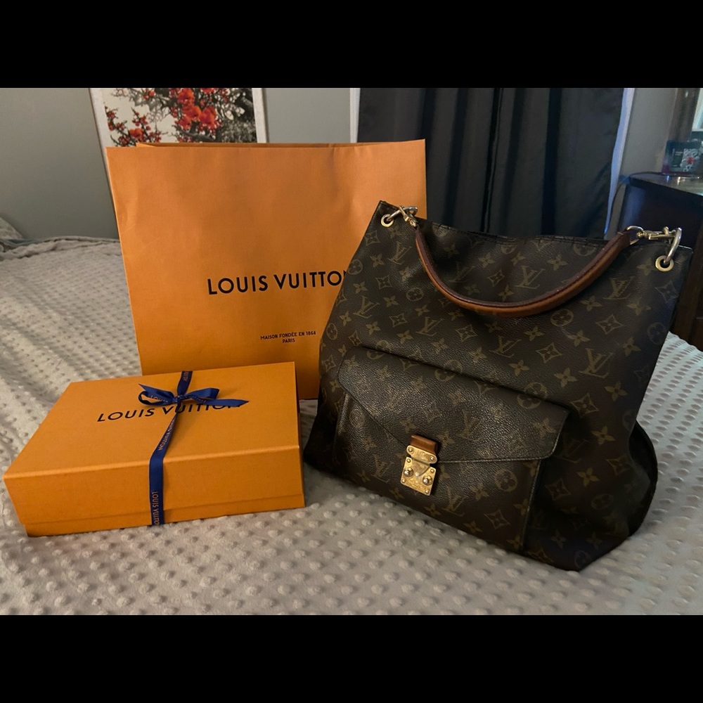 Louis Vuitton bag and scarf